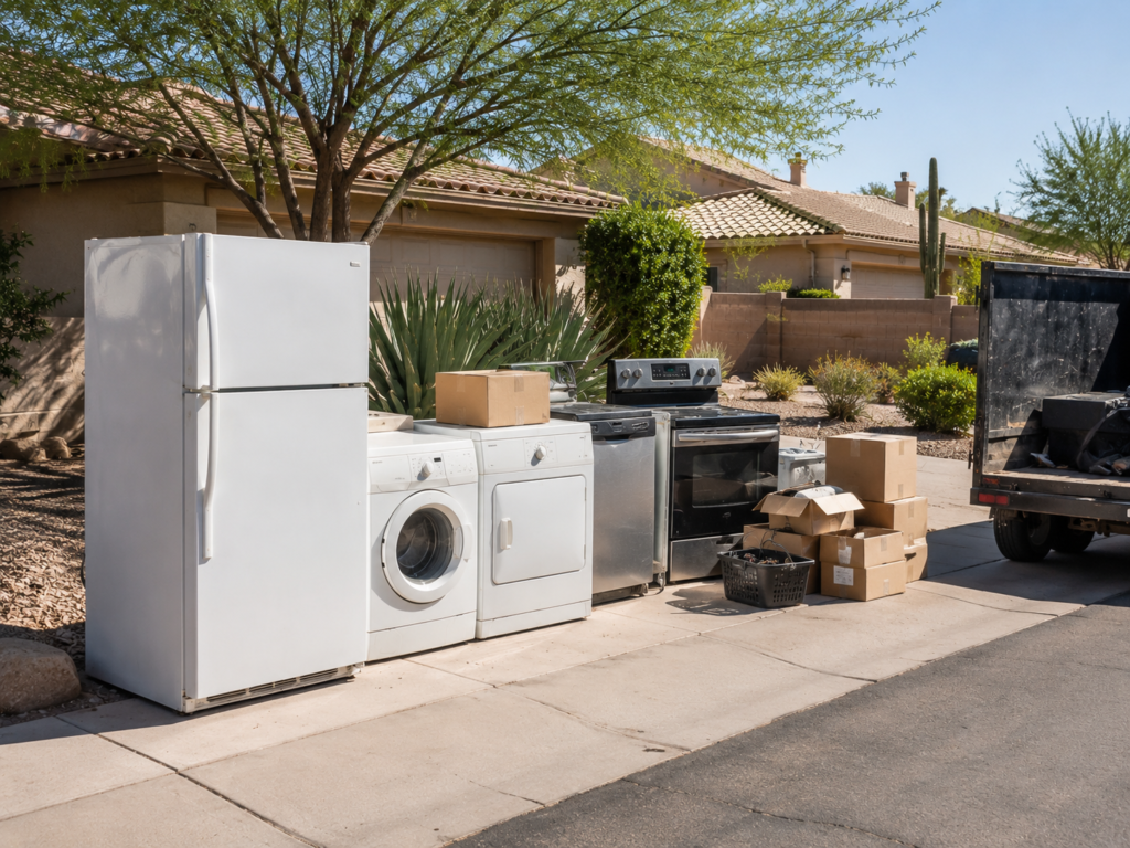 Appliance removal in Phoenix AZ for old refrigerators washers dryers and stoves