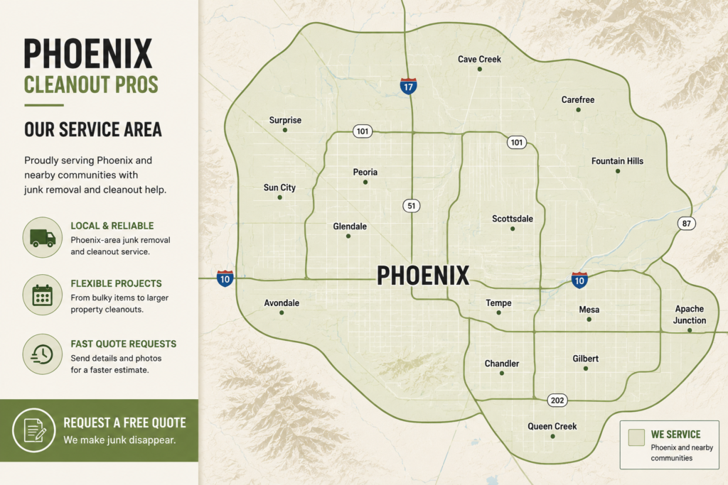 Junk removal service areas phoenix AZ